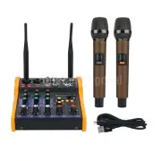 TKL R2 4-Channel USB Bluetooth Sound Audio Mixer Console W/ Wireless Microphones