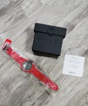 Wristwatch DIESEL MASTER CHIEF DZ2159 Red Silicone Rot Digital Chrono Alarm