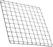 BBQ Mesh Mat Non-Stick Grill Baking Net for Outdoor Grilling for Vegetables Meat and Seafood Stainless Steel 15x15cm