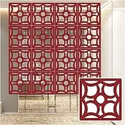 Hanging Room Divider, Wood Plastic Carving Pattern Living Room Partitions Panel Screen,Hollow Out Bedroom Teahouse Decoration Screen,29/39cm