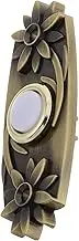 Metal Doorbell Push Button Wired Retro Doorbell Switch Lighted Button Wall Mount for Home