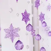 20 Strings Cute Luxury Crystal Beads Curtain Snowflake Pendant Door Decoration