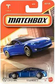 Matchbox Tesla Model S Diecast Car 1:64 Scale Blue 42/125