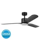 Iluka 52" DC Eglo Ceiling Fan with LED Light in Black