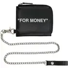 Off-White Quote Chain Black Wallet