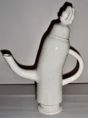 North Carolina Black Potter, Ben Watford, Two Faced Leaned Pot, Very Unique
