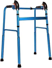 Adult Walker, Climbing Stairs Aluminium Folding Lightweight Walking Frame, Height Adjustable Portable Walking Mobility Aid for Elderly, Disabled Auxiliary Medical Walker