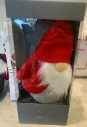 Pottery Barn Felt Gnome Christmas tree topper whimsical NEW in box
