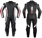 A-PRO Leather Suit CE Armored Cowhide Mororcycle Motorbike Quality Red 52