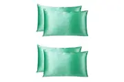 2PK Royal Comfort Mulberry Silk Pillowcase Twin Pack Pillow Cover 51x76cm Mint