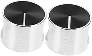 LALAFINA Stainless Steel Gas Stove Knobs 2 Pack Replacement Control Knobs for Cooktop Burner