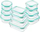 Glass Food Storage Containers with Lids, [24 Piece] Meal Prep, Airtight Bento Bo