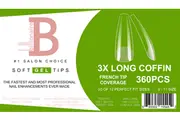 Billionaire Soft Gel Tips Box Nail False Fake 3X Extra Long Coffin - 360pcs