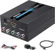 HDMI to Component Converter With Cables, 1080P Aluminum RGB/YPbPr 5RCA Converter With Scaler Function