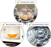 Tea Kettle Infuser Stovetop Gift Set - Incl Glass Teapot, Insulated Cups & Tea