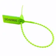Green Plastic Security Tags Numbered Tamper Proof Seals Self Locking Zip Ties...