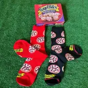 Bagel Bites Pizza Snack Junk Food 2 Pairs Pack Gift Box Socks Shoe Size 8-12 NEW