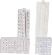 Angoily 4pcs Building Model Set Mini Building Ornament Simulation Building Model Little Building Miniature Building Decoration Architecture Model Building Kits Model Scene Plastic White