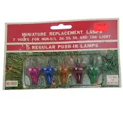 Vtg Christmas Tulip Replacement Bulb Lights Assorted Colors Taiwan NOS