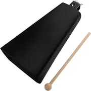 JOINPAYA Metal Cowbell Hand Percussion for Boys and Girls Party Drum Set Accessories Sturdy Iron Call Bell Stick