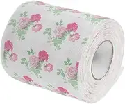 Alipis Floral Toilet Paper Roll Decorative Rose Print Tissue for Bathroom Vibrant Flower Pattern Napkins Holiday Handkerchief Paper Roll for Home Office and Travel Use