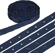 uxcell 3 Yard Snap Button Tape, Polyester Plastic Snap Button Trim, Sewing Press Stud Ribbon Replacement for DIY Craft Clothes Fabric Sewing, Blue