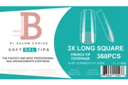 Billionaire Soft Gel Tips Box Nail False Fake 3 Extra Long Square - 360pcs