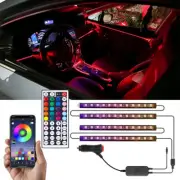 4x RGB 72 LED Car Interior Floor Light Strip Bluetooth APP For Subaru Crosstrek (for: Subaru)