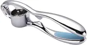 ELAYARD Zinc Alloy Garlic Press Squeezer Arc Shaped Manual Garlic Crusher Mincer Kitchen Tool Blue for Effortless Garlic Crushing Easy to Clean Use No Mess Cooking