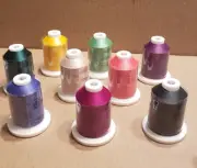 Brother Pacesetter Polyester Embroidery Machine Thread Kit 9 Spools 1100yd New
