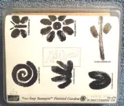 2002 STAMPIN UP TWO STEP STAMPIN PAINTED GARDEN 6 PIECE RUBBER INK STAMP SET NEW