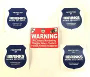 5 Home Security Window Sticker Decal Door signs For House Burglar Alarm System