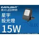 EVERLIGHT億光 LED投射燈 星宇戶外投光燈15W超輕薄IP65防水EL-70001黃白光/全電壓/奇恩舖子☆廣告看板/停車場