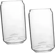 MAGICLULU Set of Decorative Beer Glasses Ring-Pull Can Shape High-Toughness Elegant Glass Water Cup for Bar Party