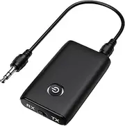 Aux Bluetooth Adapter for Car, Bluetooth 5.0 Transmitter Receiver, Portable Wireless Bluetooth Adapter, 2-in-1 Bluetooth Aux Adapter, Audio Receiver for Laptop, Radio, Headphones, Speakers, TV