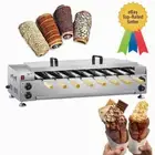 Commercial Electric Chimney Cake Oven w/ 8 Pcs Roller Ice Cream Cone Grill Maker