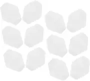 Generic 12pcs White Blank Dice for DIY Board Games Blank Unfinished 10 Sided Dice Toys Acrylic Dice with Smoothed Surface for Classroom and Educational Games