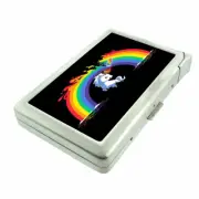 Unicorn Chainsaw Em1 Cigarette Case with Built in Lighter Metal Wallet