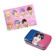 MTPR - BTS Jin Face Illustration Contact Lens Case Bundle Set With Poster Jin Contact Lens Case + Poster In Tube