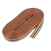 8M 10 Way Rainbow Color Flat Ribbon Cable IDC Wire
