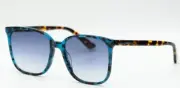 NEW McQ by Alexander McQueen Sunglasses MQ0121S 004 55-18-145 Blue Tortoise