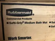 2x Rubbermaid 7035-04-WHT Safti-Grip Small Bath Mat, Vinyl, 14 x 24, White