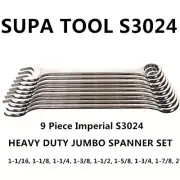 9pcs Imperial SUPATOOL Heavy Duty Jumbo Combination Spanner 9pcs set 9PCS S3024
