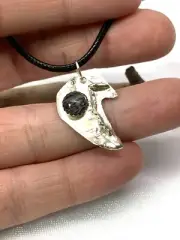 Sterling Silver Rutile Crystal Fused Goddess Magick energy Necklace Pendant