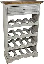 Antique-Style Wooden Wine Rack, 16 Bottles Capacity Wine Cabinet Free Standing Floor, Wine Storage Display Shelfs for Kitchen Dining Room and Cellar, 55 x 23 x 85 cm