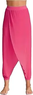 [TiaoBug] Womens Chiffon Split Wrap Harem Pant Belly Dance Long Pants Yoga Sports Pants Dance Harem Pants