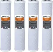 4 X Big Blue Whole House Water Filter 5mic Coconut Carbon Cartridges 20" X 4.5"