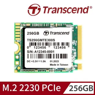 【Transcend 創見】MTE300S 256GB M.2 2230 PCIe Gen3x4 SSD固態硬碟(TS256GMTE300S)
