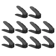 Shoe Slots Organizer 255x95x200mm Adjustable Double Layer Rack Pack of 36, Black