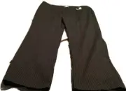 DOCKERS WOMEN'S NWT BLACK STRIPED PANTS. 16 40X29 USA FREE SHIPPING